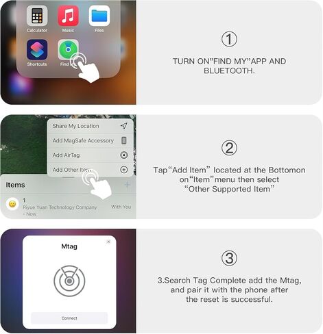 جهاز تعقب GPS للمركبات، جهاز تعقب السيارة يعمل مع Apple Find My App (iOS فقط)، امتصاص مغناطيسي قوي، جهاز تعقب GPS للسيارات (أسود، قطعتان) in Kuwait