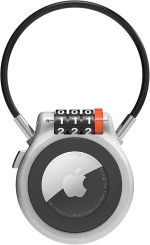 حامل AirTag مع قفل كابل مركب، متوافق مع Apple Air Tag، حامل AirTag لحقيبة ظهر الأطفال، الأمتعة، حقيبة السفر، عربة الأطفال، مفتاح السيارة، سلسلة المفاتيح، جهاز تتبع نظام تحديد المواقع العالمي (GPS) in Kuwait