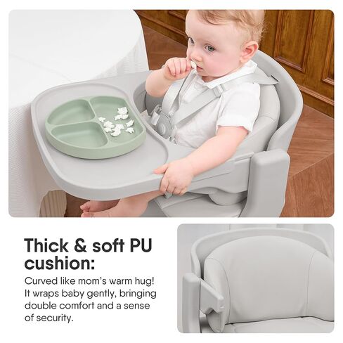 كرسي مرتفع للأطفال قابل للغسل لكامل الجسم مع وسادة ناعمة، قابل للتعديل لمدة 6 أشهر إلى 220 رطل - كراسي عالية متعددة الوظائف وقابلة للتحويل للأطفال الرضع والأطفال الصغار - محمولة وسهلة التشغيل in Kuwait