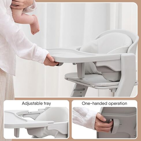 كرسي مرتفع للأطفال قابل للغسل لكامل الجسم مع وسادة ناعمة، قابل للتعديل لمدة 6 أشهر إلى 220 رطل - كراسي عالية متعددة الوظائف وقابلة للتحويل للأطفال الرضع والأطفال الصغار - محمولة وسهلة التشغيل in Kuwait
