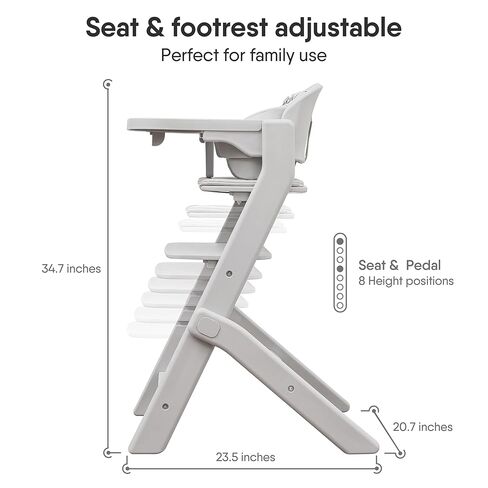 كرسي مرتفع للأطفال قابل للغسل لكامل الجسم مع وسادة ناعمة، قابل للتعديل لمدة 6 أشهر إلى 220 رطل - كراسي عالية متعددة الوظائف وقابلة للتحويل للأطفال الرضع والأطفال الصغار - محمولة وسهلة التشغيل in Kuwait
