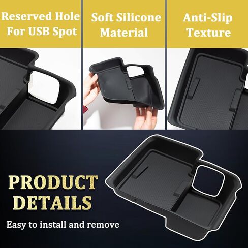 TOPINSTALL Silicone Wireless Charging Protective Mat Compatible with 2025 2026 Ford Bronco 4-Door Automatic Transmission, Waterproof Pad Console Anti-Slip Liner (NOT for Manual & 2 Doors & Sport) in Saudi Arabia