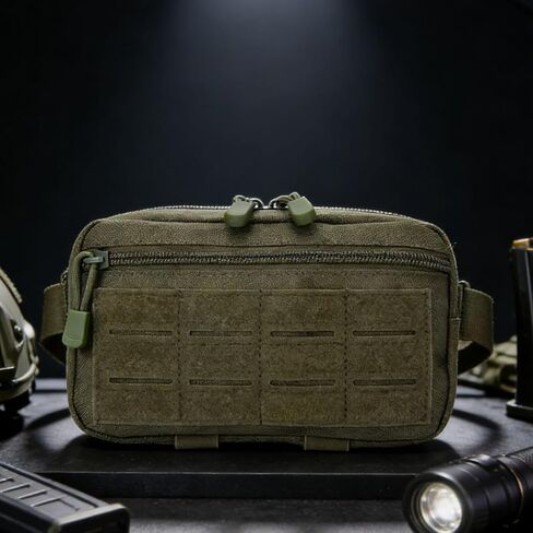 حقيبة خصر متوافقة مع MOLLE، حقيبة الورك من النايلون شديدة التحمل للرياضات الخارجية والمشي لمسافات طويلة in Saudi Arabia
