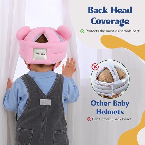 Baby Head Protector for Crawling Walking, Infant Helmet with Foam Bumpers, Adjustable Baby Helmet for Crawling Walking, Toddler Helmet - Head Protector for Baby Walking 12-36 Months. in Saudi Arabia