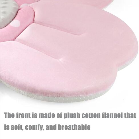 PandaEar Baby Bath Pad for Infant Newborn, Bathtub Sink Flower 5 Petals Mat, Petal Soft Supports Lounger Essentials Shower Gift (Pink) in Saudi Arabia