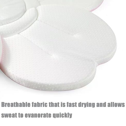 PandaEar Baby Bath Pad for Infant Newborn, Bathtub Sink Flower 5 Petals Mat, Petal Soft Supports Lounger Essentials Shower Gift (Pink) in Saudi Arabia