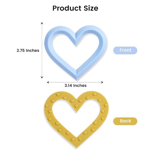 Valentine's Day Baby Teether Silicone Heart Teething Toys 6-12 Months 0-6 Months,Baby Chew Toys Teething Relief,Gifts for Babies,BPA-Free in Kuwait