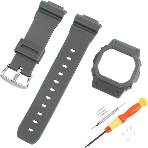 Compatible with Casio DW-5600 5610 GW-M5610 GW-B5600 modified Watch Band silicone Strap Protective Case Bezel Men Resin Accessories in Saudi Arabia