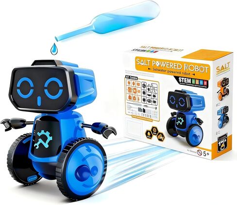 مجموعة روبوت تعمل بالمياه المالحة العلمية، ألعاب هدايا STEM DIY، لا تحتاج إلى بطاريات، تجارب علمية، لعبة إبداعية، حماية البيئة، لعيد الميلاد وأعياد الميلاد والأولاد والبنات (أزرق) in Kuwait