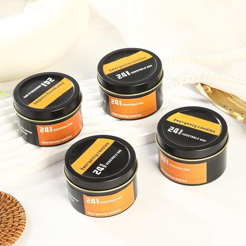 Unscented Candles - 4-Piece Long Burning Windproof | Power Outages Long Burning Candles | for Storm Adventure Travel Backpacking Hunting Fishing in Saudi Arabia