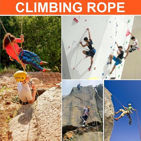 16ft Climbing Rope 5m Outdoor Static 3/8 inch Heavy Duty Rappelling Rope 10mm for Escape Rope Ice Climbing Equipment Fire Rescue Parachute in Saudi Arabia