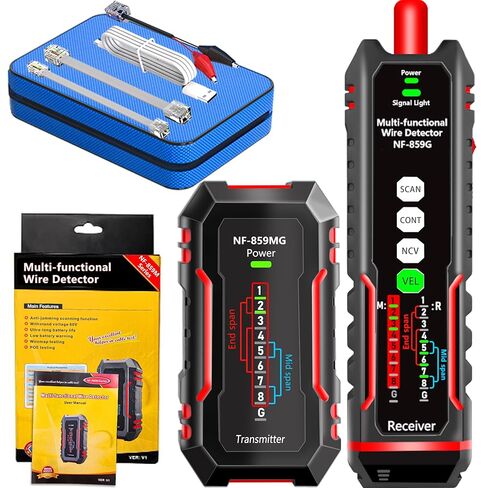 جهاز اختبار كابل الشبكة NF-802MG مع خط هاتف POE/Cat5/Cat5e/Cat6/Cat6a CAT3 RJ11 RJ45 Ethernet LAN مع وظيفة الحبر (إصدار جديد 2025) ZHOUCE in Kuwait