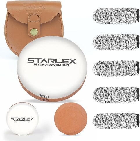 Axe Sharpener | Multipurpose Whetstone for Axes, Hatchets & Knives | Dual Grit 180/320 Sharpening Stone with Leather Pouch | Perfect for Camp & Garden Tools in Kuwait
