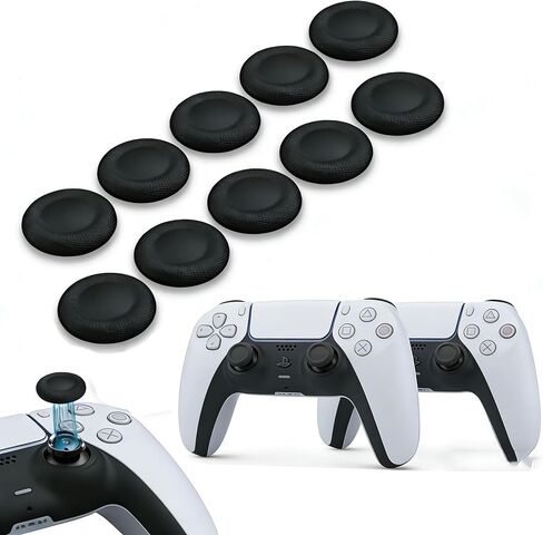 12 قطعة من أغطية مقابض الإبهام البديلة لوحدة تحكم PS4/PS5، أغطية مقابض الإبهام، مضادة للالتصاق، مضادة للانزلاق، مضادة للخدش، أغطية عصا التحكم قطع غيار مقابض عصا التحكم in Kuwait