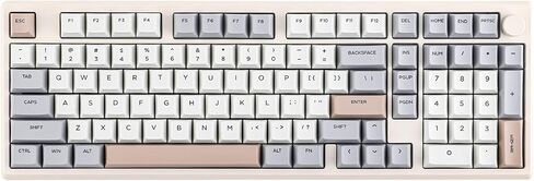 لوحة مفاتيح الألعاب اللاسلكية EPOMAKER Galaxy100 QMK/VIA، هيكل من الألومنيوم، BT/2.4 جيجا هرتز/USB-C، مفاتيح خطية قابلة للتبديل مسبقًا، NKRO، إضاءة خلفية RGB (أبيض كريمي، مفتاح أبيض رخامي) in Saudi Arabia