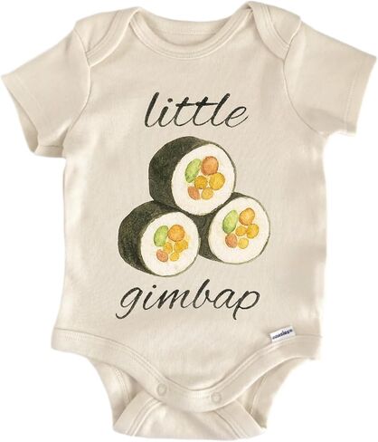 Gimbap Korean Food - Baby Boy Girl Clothes Bodysuit Funny Cute in Saudi Arabia