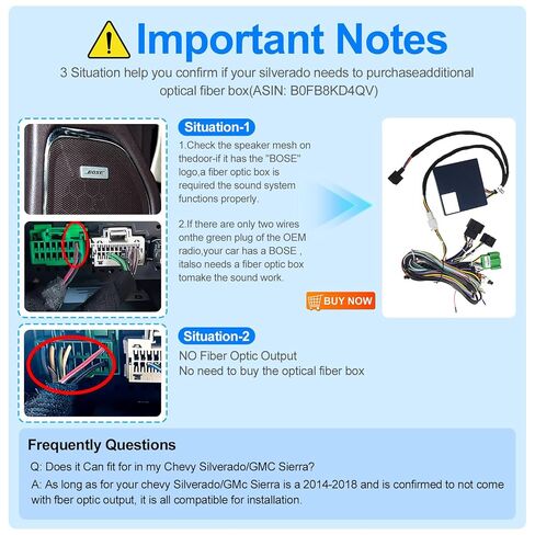لحزام أسلاك نظام Bose لسيارة Chevy Silverado GMC Sierra 2014-2018 in Kuwait