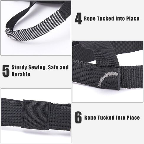 Foot Ascender، شجرة تسلق الصخور في الهواء الطلق، جهاز تسلق الجبال معدات تسلق الجبال لحبل 8-13 مم (يسار أسود + برتقالي يمين) in Kuwait