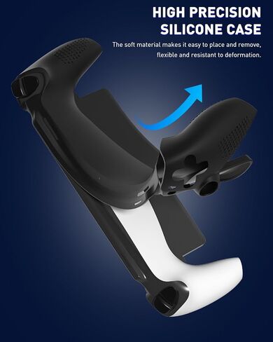 GLDRAM Protective Case for PlayStation Portal Remote Player, Silicone Skin Cover Full Protector with 4 Non-Slip Thumb Grips for PS Portal Accessories - Not Deformed & Stain-Resistant - Black in Saudi Arabia