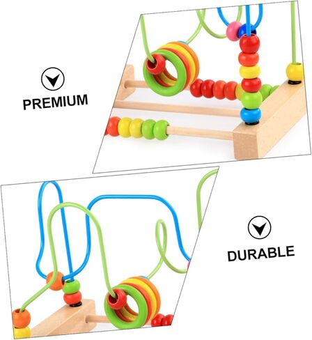 BESPORTBLE Wooden Fruit Bead Maze Early Educational Plaything for Years Montessori Learning and Sorting Activity for Boys Random Color in Saudi Arabia