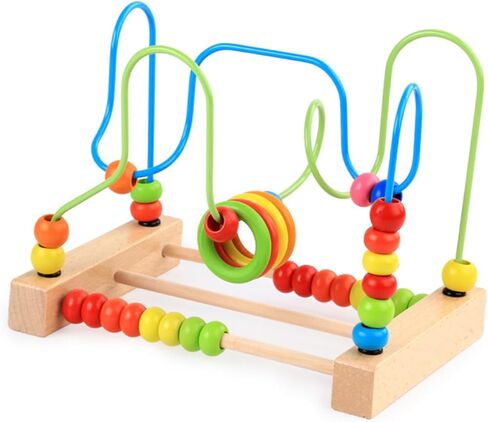 BESPORTBLE Wooden Fruit Bead Maze Early Educational Plaything for Years Montessori Learning and Sorting Activity for Boys Random Color in Saudi Arabia