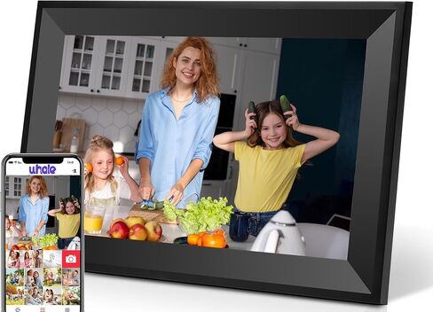 إطار صور رقمي Uhale بشاشة لمس عالية الدقة مقاس 10.1 بوصة، إطار صور رقمي مزود بتقنية WiFi، سعة تخزين 16 جيجابايت، تدوير تلقائي، مشاركة مجانية للصور والفيديو مع العائلة والأصدقاء عبر التطبيق in Saudi Arabia