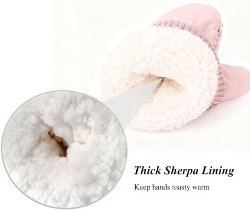 Baby Infant Todder Winter Waterproof Snow Mittens for 6-24Months, Kids Thick Lining Warm Gloves For Cold Weather in Kuwait