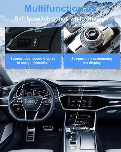 محول صوت بلوتوث AMI لنظام Audi MDI MMI 3G، محول صوت Airdual-3G متوافق مع Mercedes Benz VW Audi (سلسلة 2010-2020) لواجهة الموسيقى، Audi Symphony/Concert in Kuwait