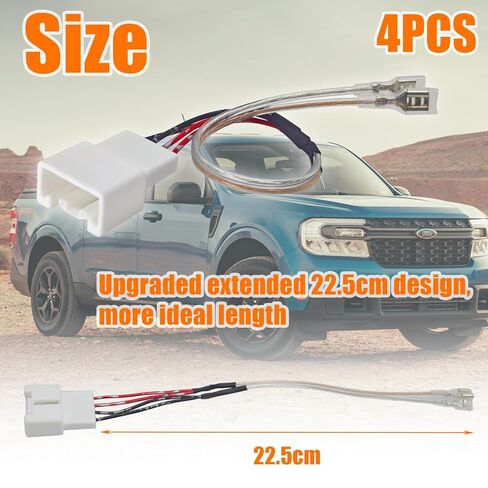72-5602 Wiring Harness (Pack of 4) - Car Door Speaker Wire Harness Connector for 2011-2025 Ford F150 Explorer Escape Mazda 2 3 6 CX-3 CX-5 - Aftermarket Speaker Wire Adapter in Saudi Arabia