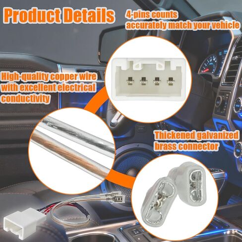 72-5602 Wiring Harness (Pack of 4) - Car Door Speaker Wire Harness Connector for 2011-2025 Ford F150 Explorer Escape Mazda 2 3 6 CX-3 CX-5 - Aftermarket Speaker Wire Adapter in Saudi Arabia