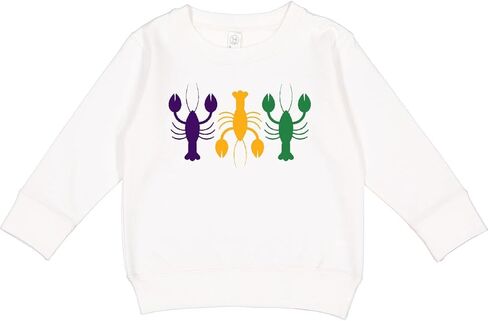 inktastic Mardi Gras Crawfish Trio Toddler Sweatshirt in Saudi Arabia