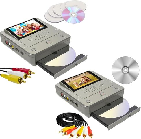 Clariviews DVD Recorder Twin Pack - 2X Multi-Function VHS to DVD Converter with WiFi App, TV Recording, USB/SD/HDD Copy, DVD/CD Burner for Home Movies & Digital Photos (Both in Classic Gray) in Kuwait