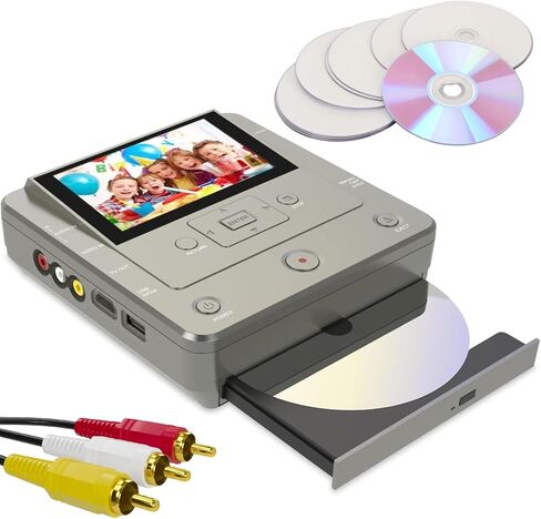 Clariviews DVD Recorder Twin Pack - 2X Multi-Function VHS to DVD Converter with WiFi App, TV Recording, USB/SD/HDD Copy, DVD/CD Burner for Home Movies & Digital Photos (Both in Classic Gray) in Kuwait