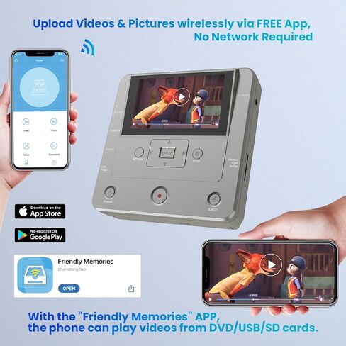 Clariviews DVD Recorder Twin Pack - 2X Multi-Function VHS to DVD Converter with WiFi App, TV Recording, USB/SD/HDD Copy, DVD/CD Burner for Home Movies & Digital Photos (Both in Classic Gray) in Kuwait