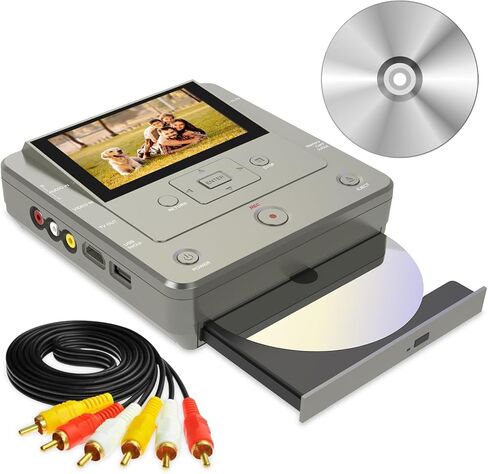 Clariviews DVD Recorder Twin Pack - 2X Multi-Function VHS to DVD Converter with WiFi App, TV Recording, USB/SD/HDD Copy, DVD/CD Burner for Home Movies & Digital Photos (Both in Classic Gray) in Kuwait