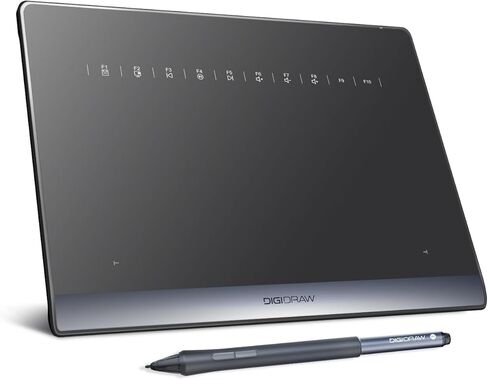 تابلت رسم بلوتوث DIGIDRAW TW410 للكمبيوتر الشخصي مقاس 6.3 بوصة × 3.9 بوصة، تابلت فني يشبه الورق مع قلم 16384 قلم صلب خالٍ من البطارية لأجهزة Mac وWindows وChromebook in Kuwait