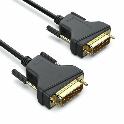 كابل DVI إلى DVI، كابل DVI-D 24+1 مطلي بالذهب بطول 1.8 متر، رابط مزدوج يدعم الدقة العالية 2560x1600 للألعاب، DVD، الكمبيوتر المحمول، HDTV in Saudi Arabia