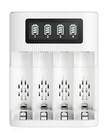 EBL 12-Bay LCD Battery Charger for AA, AAA and 9V Rechargeable Batteries, Multi-Battery Charging Station with 10 Standard AA AAA Slots and 2 9V Slots in Saudi Arabia