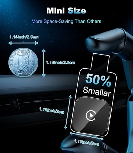 محول CarPlay اللاسلكي لأجهزة Apple، 2026 ترقية سلكي إلى محول CarPlay اللاسلكي، عصا دونجل تشغيل السيارة فقط لسيارات Apple السلكية CarPlay وiPhone iOS 10+، التوصيل والتشغيل، اتصال سريع ومستقر in Kuwait