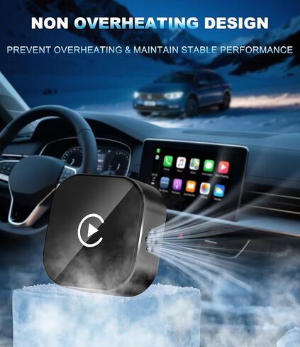 محول CarPlay اللاسلكي لأجهزة Apple، 2026 ترقية سلكي إلى محول CarPlay اللاسلكي، عصا دونجل تشغيل السيارة فقط لسيارات Apple السلكية CarPlay وiPhone iOS 10+، التوصيل والتشغيل، اتصال سريع ومستقر in Kuwait