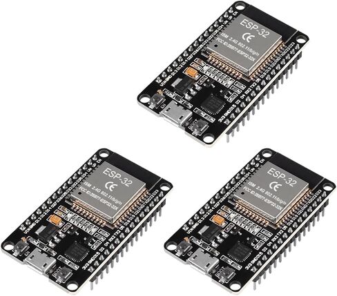 4PCS ESP32 Development Board ESP-32S NodeMCU Board ESP-WROOM-32 WiFi Microcontroller 2.4GHz 2 in 1 Dual-Core WiFi + Bluetooth Processor Integrated Chip CP2102 Low Power Consumption ESP-32S in Kuwait