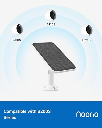 Noorio Solar Panel 3W for Security Camera Outdoor, Solar Charger for Security Camera Outdoor Wireless, Portable Outdoor Charger with 10ft Extension Cable in Saudi Arabia