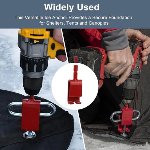 43416 Ice Anchor Install Adapter Compatible with Eskimo and All Ice Anchor Drills, Ice Shelter Anchor Attachment for Quick Setup of Ice Fishing Shelter Tent, Adapter Tool Fits Cordless Drill, 1 Pack in Saudi Arabia