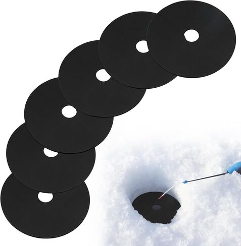 أغطية فتحات صيد الجليد، عازل ثقب الصيد الجليدي، غطاء غطاء فتحة الجليد EVA في الشتاء، معدات صيد الجليد لمنع ثقوب الجليد من التجميد، إمدادات رياضية خارجية لبحيرة البحر - 10 عبوات in Kuwait