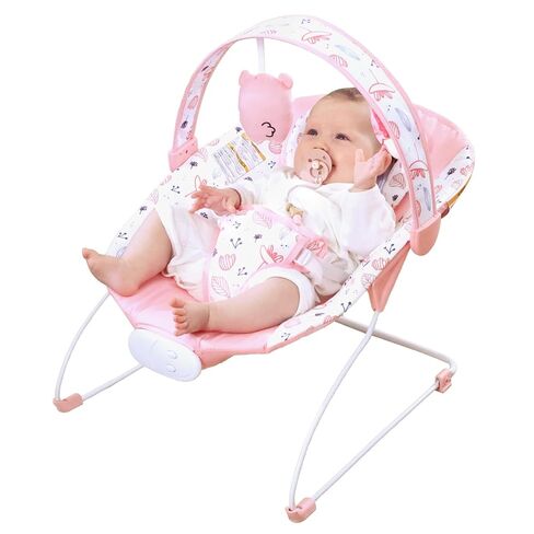 Portable Baby Bouncer Seat with 8 Melodies, 3 Vibration Levels & Adjustable Volume, Foldable Infant Bouncer Rocker with Safety Harness for Baby 0-6 Months, Indoor & Outdoor Use BR2402 in Saudi Arabia