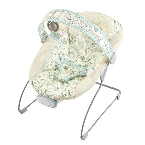 Portable Baby Bouncer Seat with 8 Melodies, 3 Vibration Levels & Adjustable Volume, Foldable Infant Bouncer Rocker with Safety Harness for Baby 0-6 Months, Indoor & Outdoor Use BR2402 in Saudi Arabia