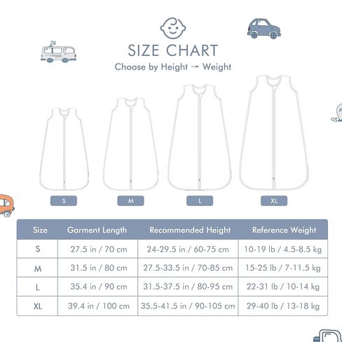 Baby Sleep Sack 2-4 T Baby Wearable Blanket 100% Organic Cotton 0.5 TOG Toddler Sleep Sacks 2‑Way YKK Zipper Soft 4 Layers Muslin 2T 3T 4T Car Truck in Saudi Arabia
