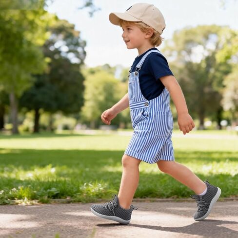 أحذية L-RUN للأطفال الصغار حافي القدمين للأولاد والبنات أحذية مشي واسعة للأطفال بدون قطرة بسيطة سهلة الارتداء أحذية رياضية للتنس في الهواء الطلق in Kuwait