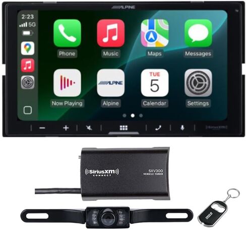 Alpine iLX-W770-M 6.75 بوصة هيكل ضحل 2-DIN شاشة لمس سعوية جهاز استقبال الوسائط المتعددة الرقمي مع موالف SiriusXM، كاميرا لوحة الترخيص in Kuwait