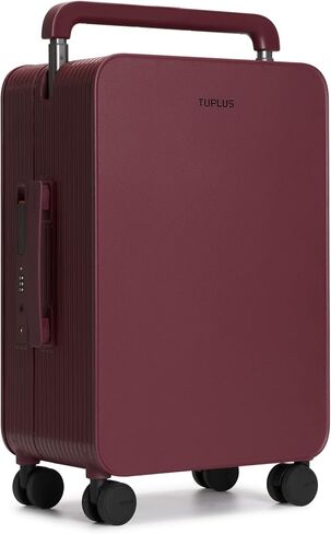 TUPLUS 24" Checked Hardside Luggage Lightweight ABS Travel Suitcase with Wide Handle Spinner Wheels TSA Combination Lock, Balance Series 2.0, Hazelnut Almond in Kuwait